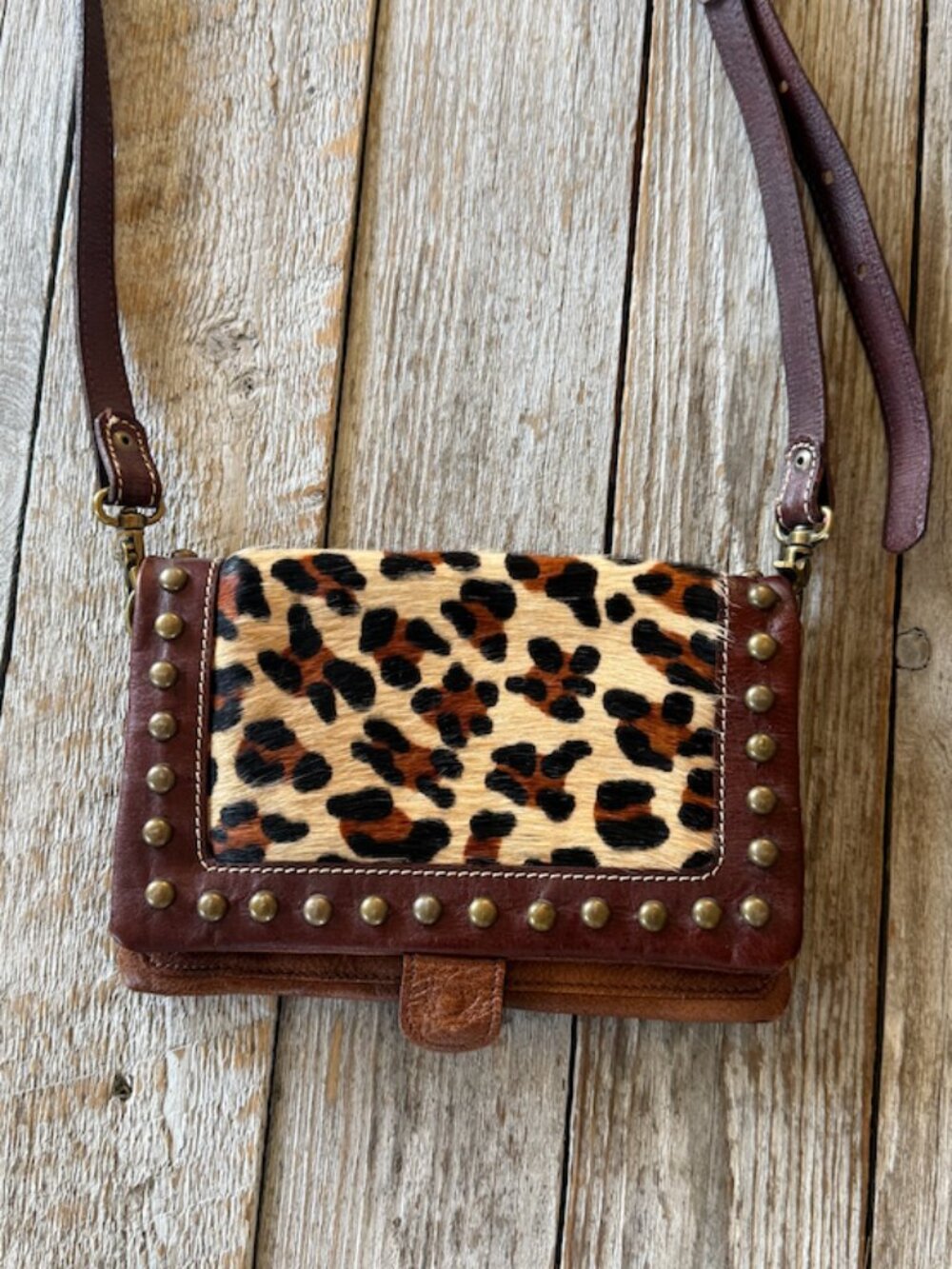 American West Leather Crossbody Purse